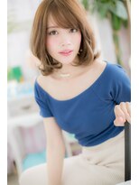 ミック 日暮里店(miq)&nbsp;抜け感◎斜めバングヴェールカラーくせ毛風エアリーミディb1