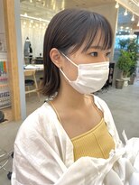 ロンドアジュール 横浜(Lond azur)&nbsp;耳掛け　外ハネ　ボブ　アッシュ　ベージュ