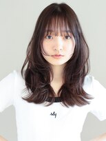 20代30代40代大人可愛い くすみカラー ロングレイヤー透け感ヘア