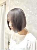 《ゆい》グレージュ/透明感カラー/ボブカット/前髪パーマ