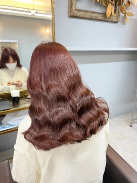 オズ 郡山桑野店(OZ) イメチェンハッシュカットフルバング似合わせレッドブラウン