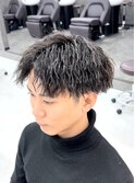 *ツイストスパイラルパーマ/センターパート/メンズパーマ