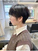 ハンサムマッシュ/小顔/黒髪/ショートカット/銀座