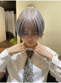 ホワイトグレー/グレーシルバー/シルバーカラー/ショート