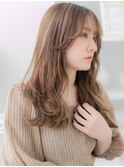 顔周りレイヤーロングフレンチカジュアルTb11越谷20代30代40代
