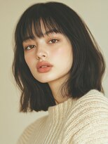 デビュー ヘアーメイク&nbsp;黒髪/ボブルフ/ネビージュ/小顔/ワンレン/水戸/髪質改善/前髪