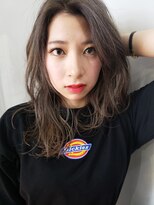 ボン マール ヘアー(Bon Male hair)&nbsp;ウエーブミディアム×グレージュ