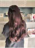 ハーフツイン/ヘアアレンジ仕上げ/チョコブラウン