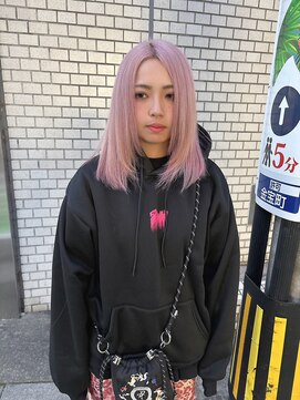 エニフォーイーストハム(Eni for eastham) ミルキーピンク/ブリーチカラー/前髪なしスタイル