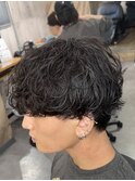 シャドウパーマメンズ韓国ヘア無造作パーマルーズパーマ波巻き