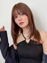 ロンドリメゾン 原宿(Lond re Maison.)&nbsp;姫カットレイヤーマロンベージュ韓国風巻き顔周り前髪原宿表参道