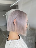 ホワイトカラー10代20代ハイトーンボブホワイトカラー