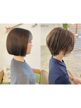 結べるボブが人気♪こだわりのカット技術でどこから見ても美シルエットに♪小顔に魅せるカット技術が人気☆