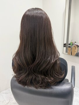 リゼル ユア 渋谷(RISEL YUA) 『ブリーチなし』グレージュカラー×重めロングヘア