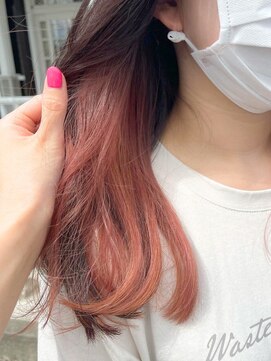 TJ天気予報 7コ 各務原店 インナーカラーピンク