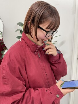 キー(kii) ボブ/ボブヘア/暖色/オレンジブラウン