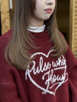 ヘアーメイク ダンス(hair make DANCE) *米子|ブリーチカラーで作るモカベージュ×韓国風ロング*