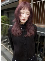 イェン(Yen.) パープルピンクカラーハッシュレイヤーカットオン眉