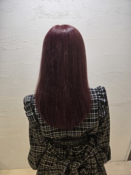 アジールヘア 池袋東口店(agir hair) ブリーチカラーでも艶感MAX♪ベリーピンクカラー♪池袋東口