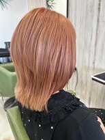 ビセル バイ シータ 川越店(becel by THETA) ボブウルフ×ピンクオレンジ