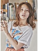 ランダムルーズカール×ミディアムヘアー