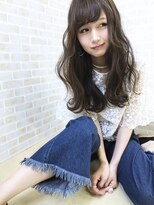 イースタイル 一社店(e style)&nbsp;アッシュベージュの波巻きフワフワスタイル