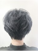 暗髪メンズグレーカラー