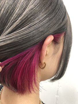 ノラ シンディ(NORA CYNDY) グレー×ピンクインナーカラー☆