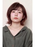 ふんわり外ハネミディ×ハイライト☆