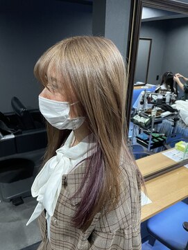 ボアップ 京橋店(boappu) ミルクティーカラー、インナーカラー