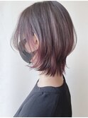 【morio 原宿】レイヤーウルフ インナーカラーピンク