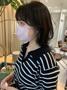 カルナ バイ エルモ(calna by ELMO) 【柔らか質感　シアーブラウンベージュ】ミディアム