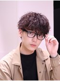 メガネ男子必見 女子ウケ抜群 パーマヘア ウェーブパーマ
