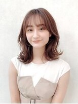 ジュネス 銀座(JYUNESU)&nbsp;大人ミディアム外ハネ小顔くびれヘア透明感カラー韓国風/銀座