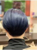 ネイビー×刈り上げショートヘアー　6