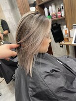 ラフ(LAFF) #バレイヤージュ#グレージュカラー#ボブウルフ#ココアベージュ