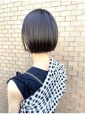 シンプルボブ×グレージュカラー