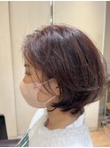 大人ふんわりボブ/質感再生カラー