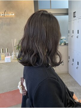 サンド 鹿児島中央(sand) @ayumi_sand ロブヘア グレージュ ミディアム