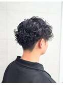 ツーブロマッシュ×プードルパーマ