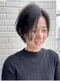 ショートボブ/髪質改善/グレージュ/くびれヘア/くびれショート