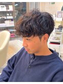 メンズパーマ、カット