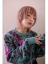 オーイット(ooit)&nbsp;＊ウルフカット×ピンクベージュカラー＊