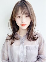 ケーツー エソラ池袋店(K-two)&nbsp;レイヤーミディ×シースルーバング［髪質改善/池袋&目白&大塚］