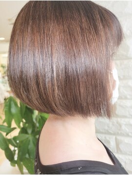松本平太郎美容室 吉祥寺パートファイブ(PART5) 前下がりミニボブ×イノアカラー/30代40代50代60代