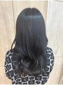 【透明感アップ・就活にも◎】韓国風暗髪ブルーグレー