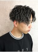 センターパート波巻きパーマスパイラルパーマツイストスパイラル