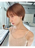 マッシュショート　コンパクトショート　アッシュブラウン