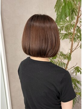 クム 横浜(qumu) グラデーションボブ × ピンクベージュ【神永】