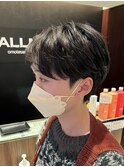 メンズ韓国ヘア カルマパーマ ナチュラルマッシュ マッシュヘア